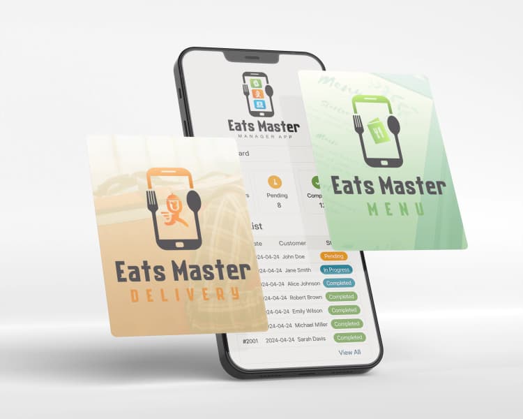 EatsMaster Menu mockup